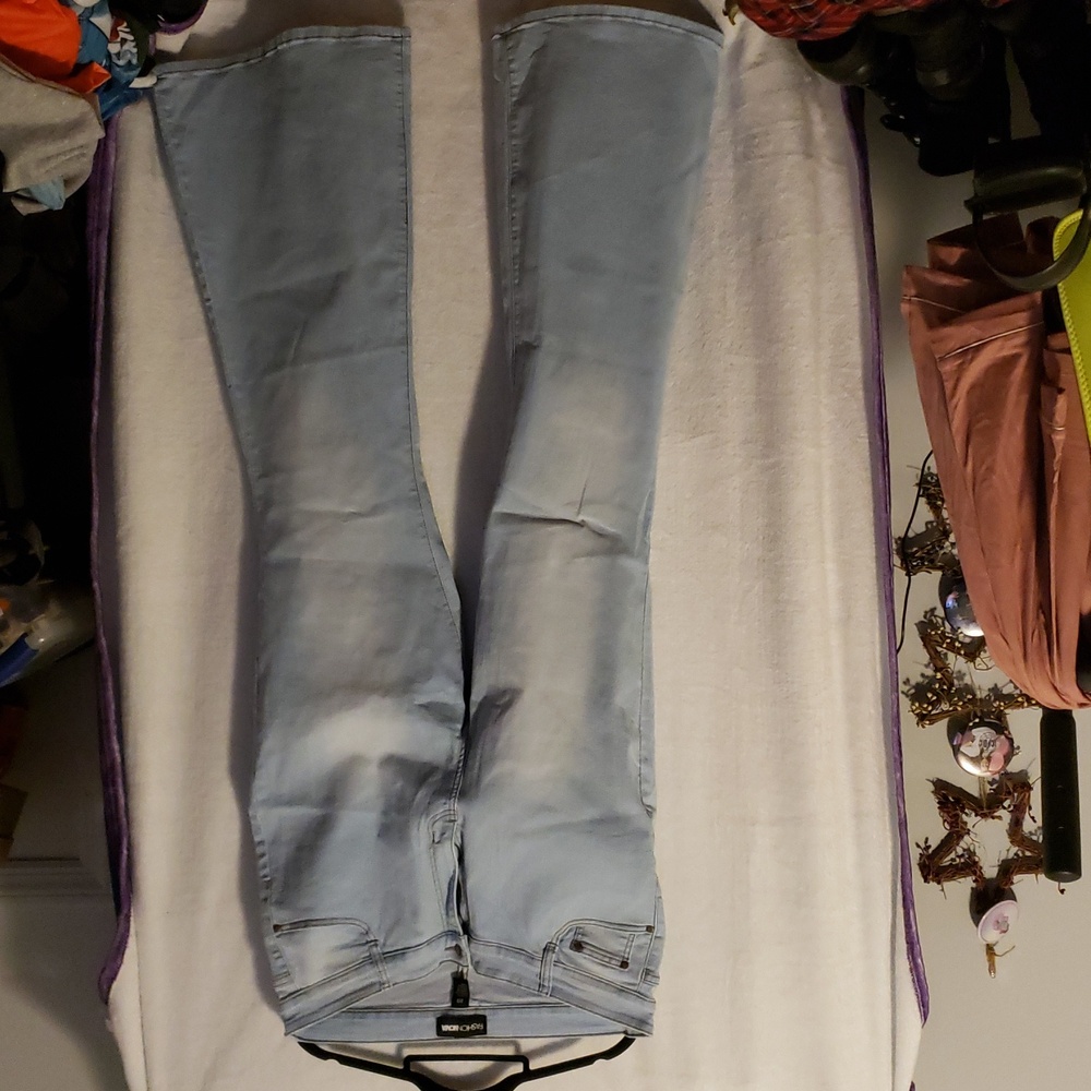 Fashion Nova Light Blue Flare Jeans